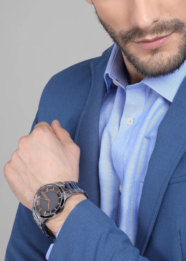 Montre Armani Exchange AX2405 en acier avec cadran transparent vue 6
