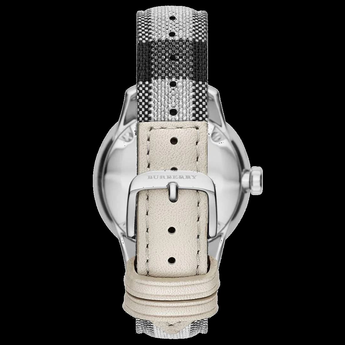Burberry BU10002 Textile Strap and Round Metal Case Watch vue 3