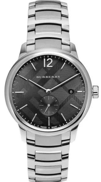 Burberry BU10005 montre homme, boîtier acier, cadran noir