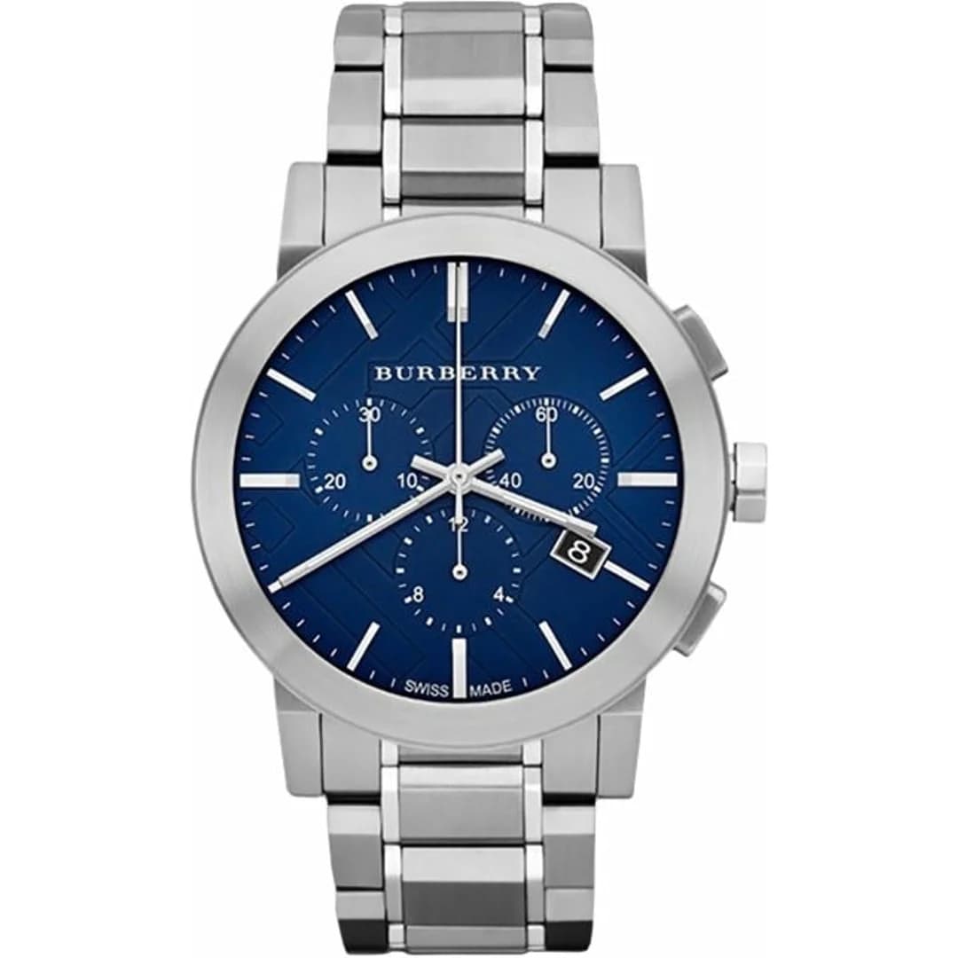 Burberry BU9363 montre homme, bleu soleil acier inoxydable