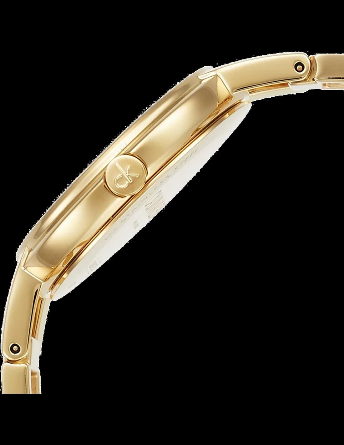 Gros plan sur le cadran argent de la Calvin Klein K8N23546