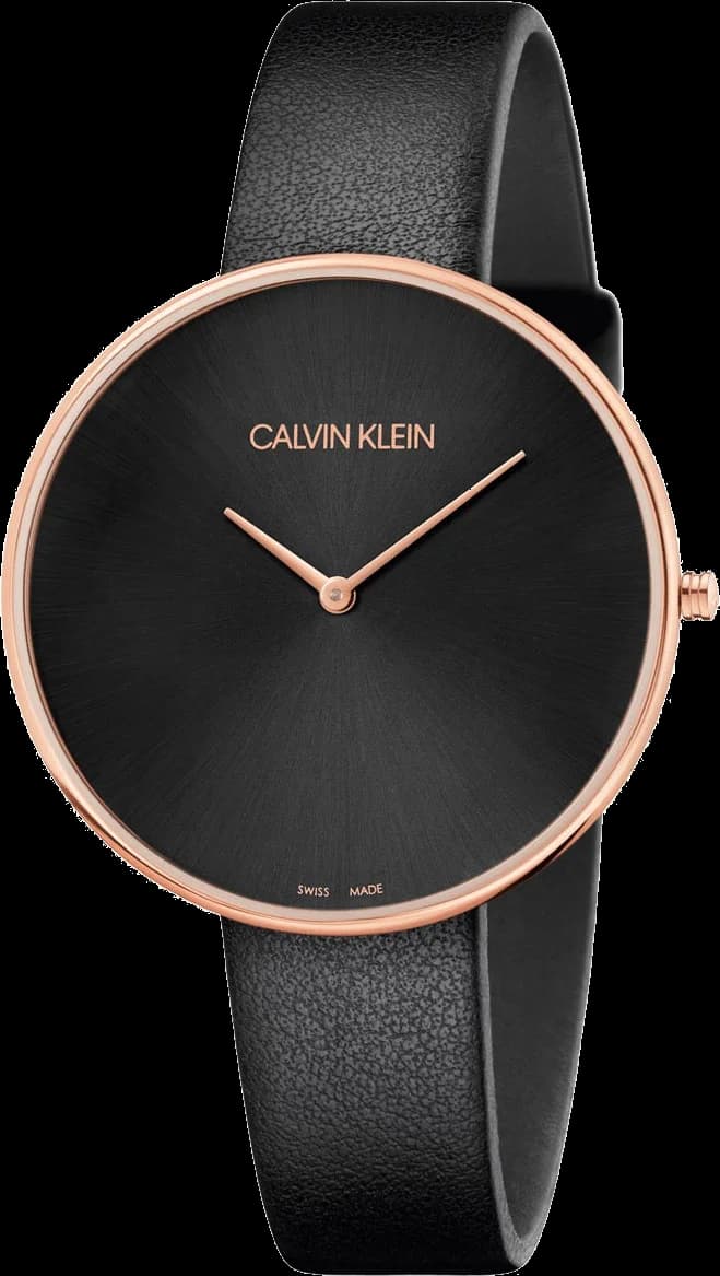 Calvin Klein K8Y236C1 vue de côté, bracelet cuir