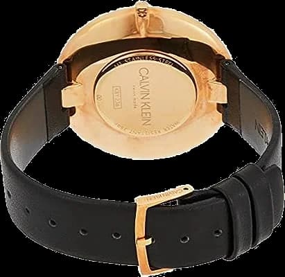 Calvin Klein K8Y236C1 Quartz Black Dial Leather Strap Women's Watch vue 4