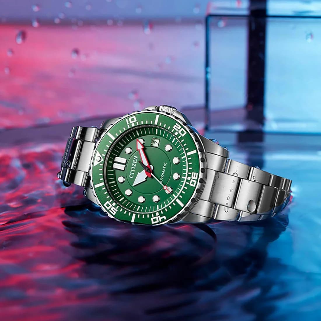 Montre Citizen NJ0129-87X Automatique Cadran Vert Acier vue 6