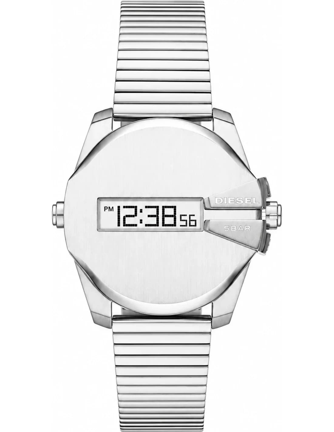 Diesel DZ1962 montre homme, cadran argent, digital acier