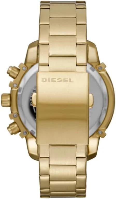 Montre Homme Diesel Griffed DZ4522 en acier doré jaune vue 4