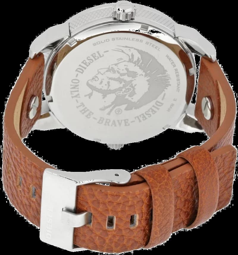 Diesel DZ7309 Black Leather Strap Multi-Display Men's Watch vue 4