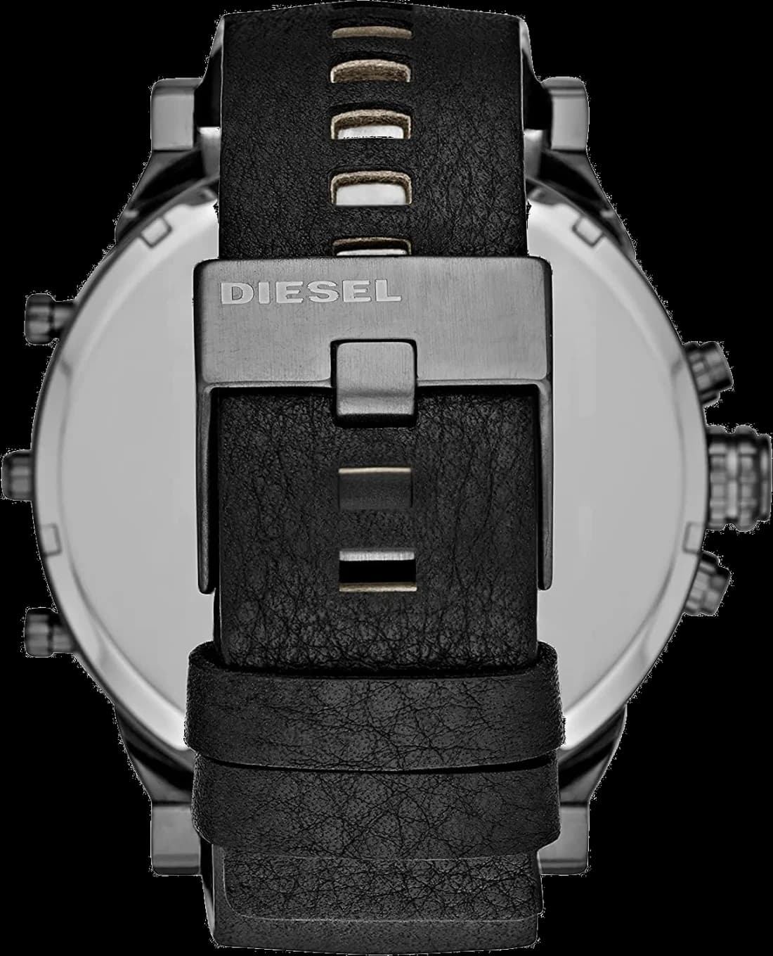 Montre Diesel Mr Daddy 2.0 cuir noir DZ7348 design biker vue 5