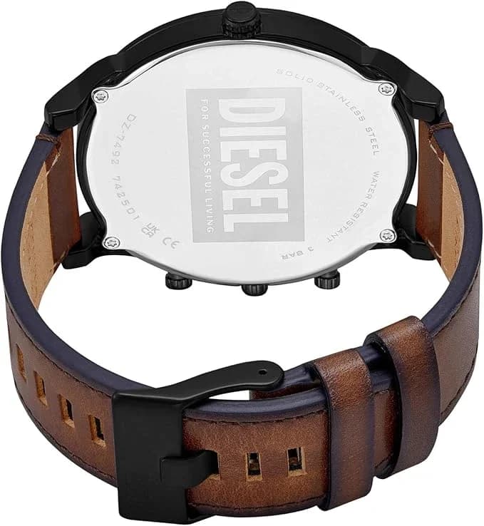 Diesel DZ7492 vue de côté, bracelet cuir