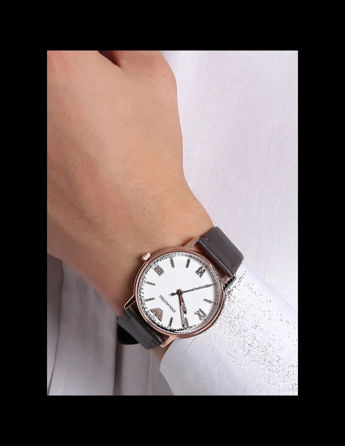 Emporio Armani AR11011 Kappa Brown Leather Strap Watch vue 3