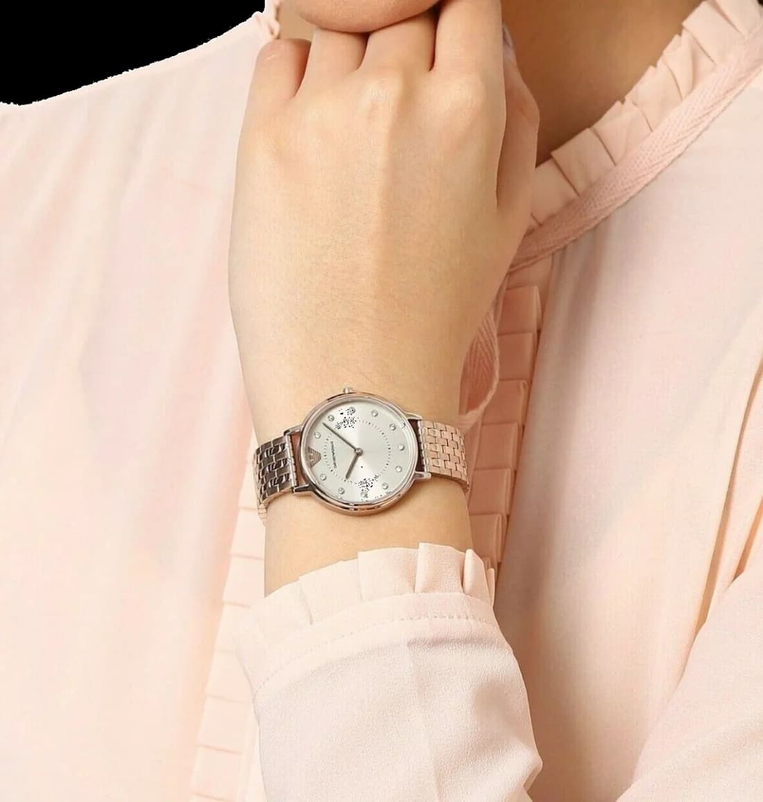 Emporio Armani AR11062 Rose Gold Plated Steel Women's Watch vue 4