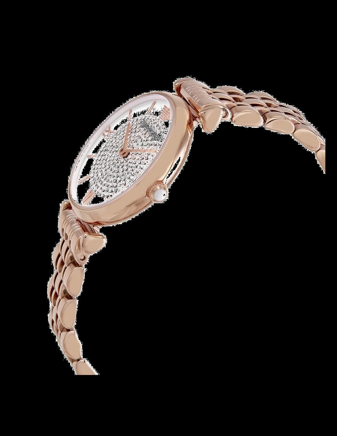 Emporio Armani AR11244 Gianni T-Bar Rose Gold Metal Watch vue 5