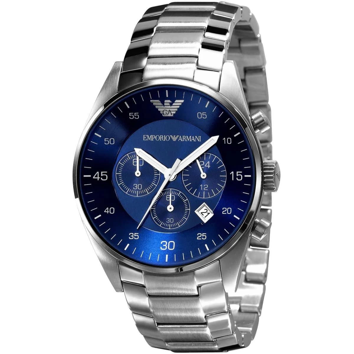 Montre Emporio Armani AR5860 Cadran Bleu en Acier Inoxydable
