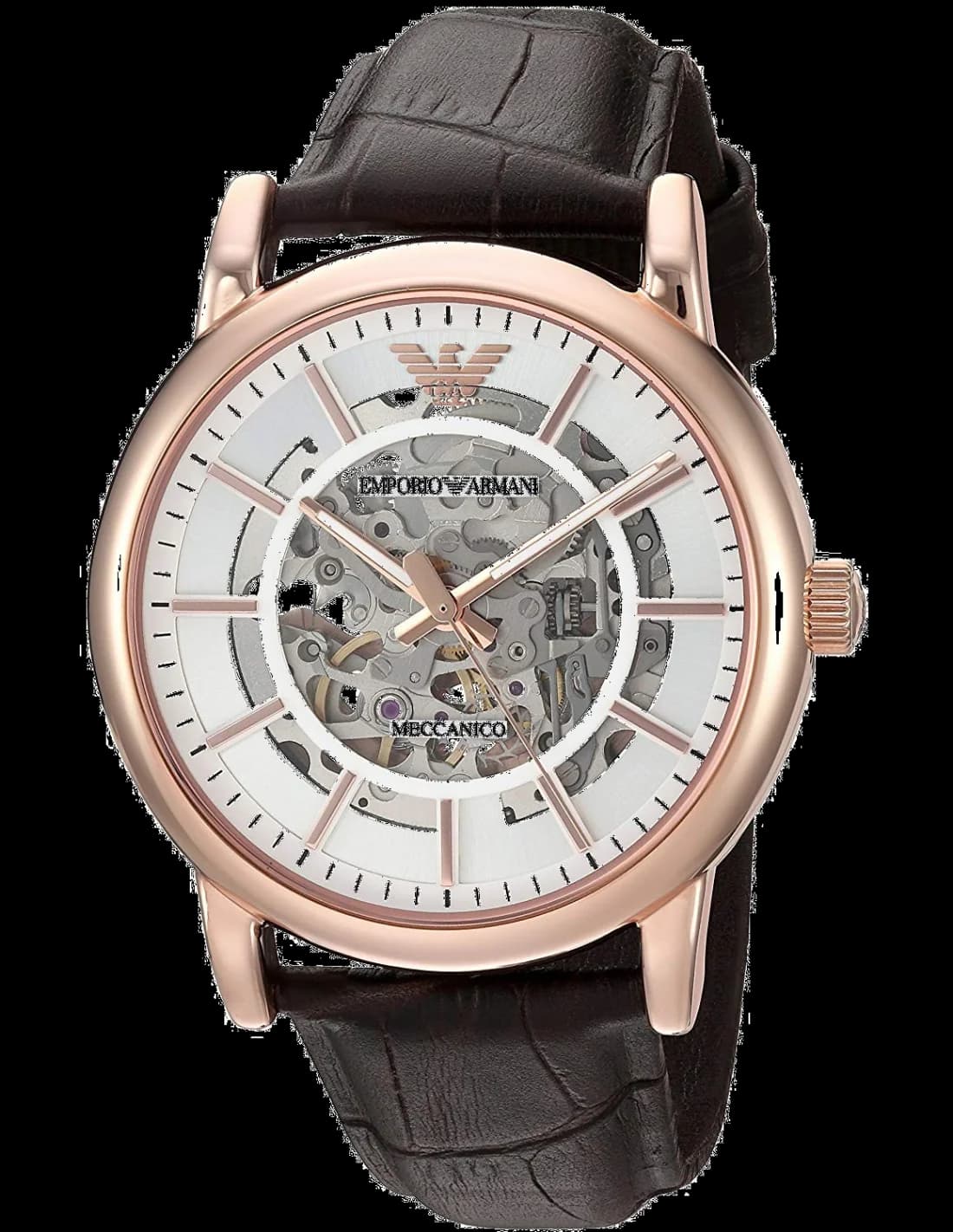 Emporio Armani AR60007 vue de côté, bracelet cuir