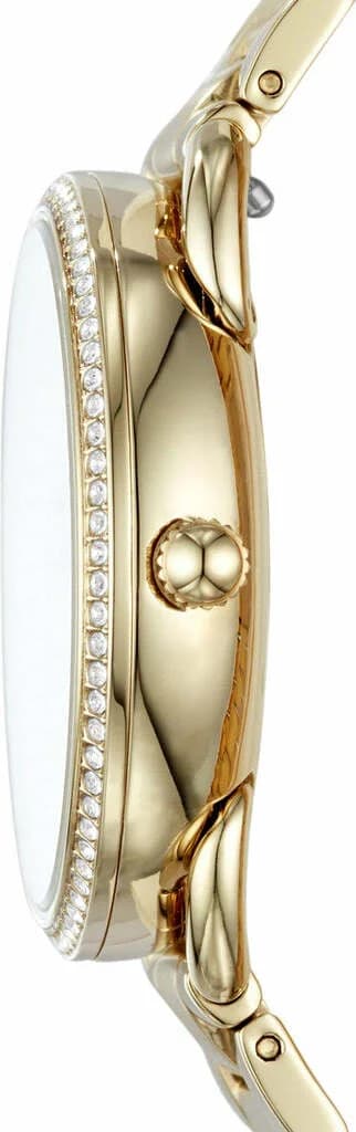 Fossil ES4263 Tailor Yellow Gold Stainless Steel and White Dial Women's Watch vue 3