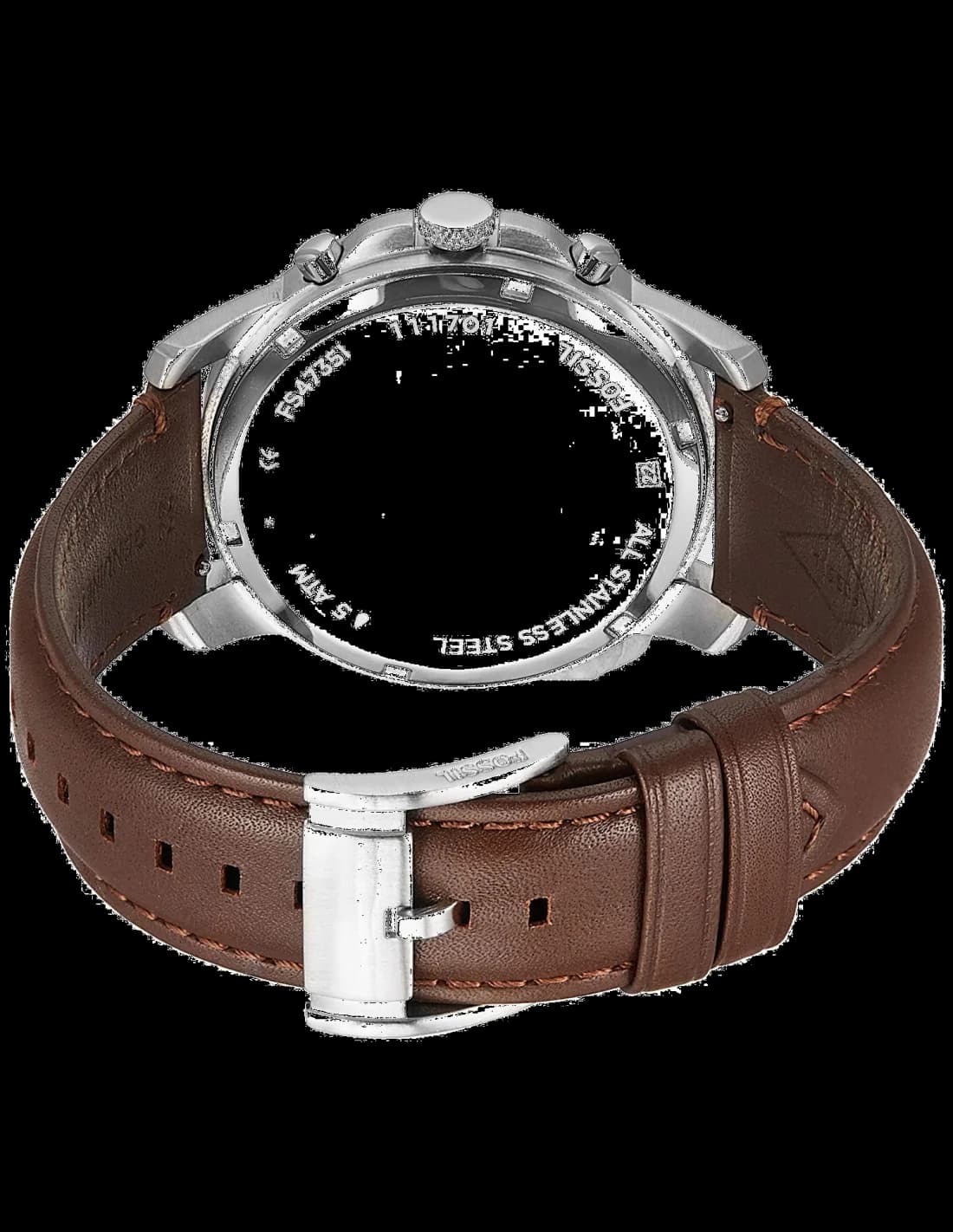 Montre Fossil FS4735 Grant en Cuir de Veau et Cadran à Trois Compteurs vue 3