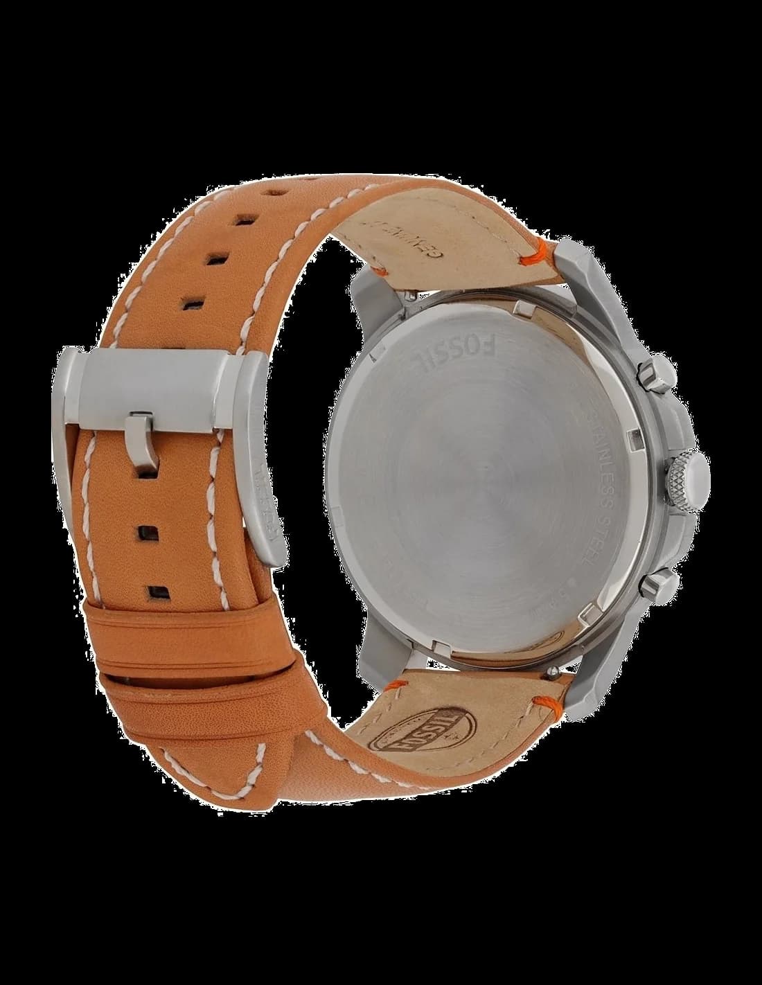 Fossil FS4918 Green Dial and Beige Leather Strap Watch vue 3