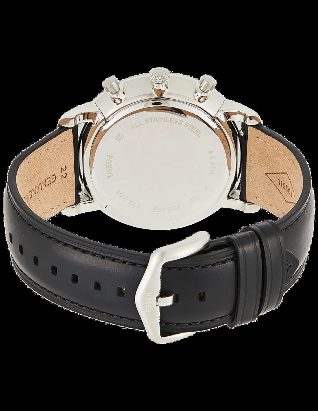 Fossil FS5452 Chronograph Stainless Steel and Brown Leather Watch vue 4