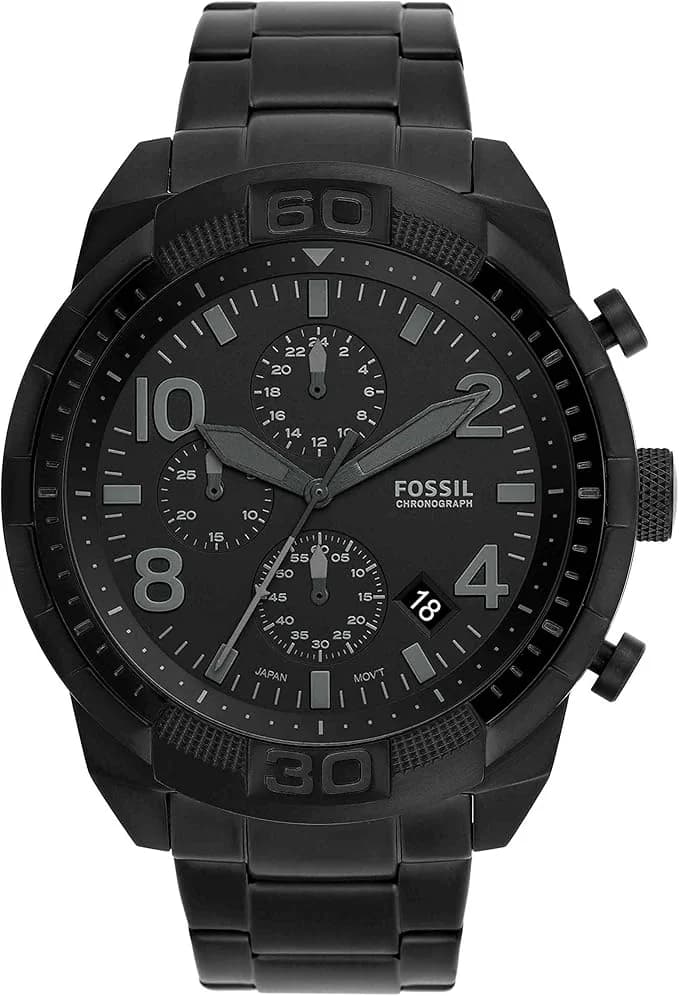 Montre Fossil FS5712 homme cadran noir bracelet acier