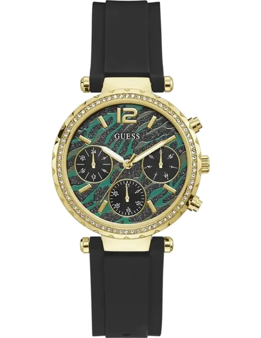 Guess GW0113L1 vue de côté, bracelet silicone