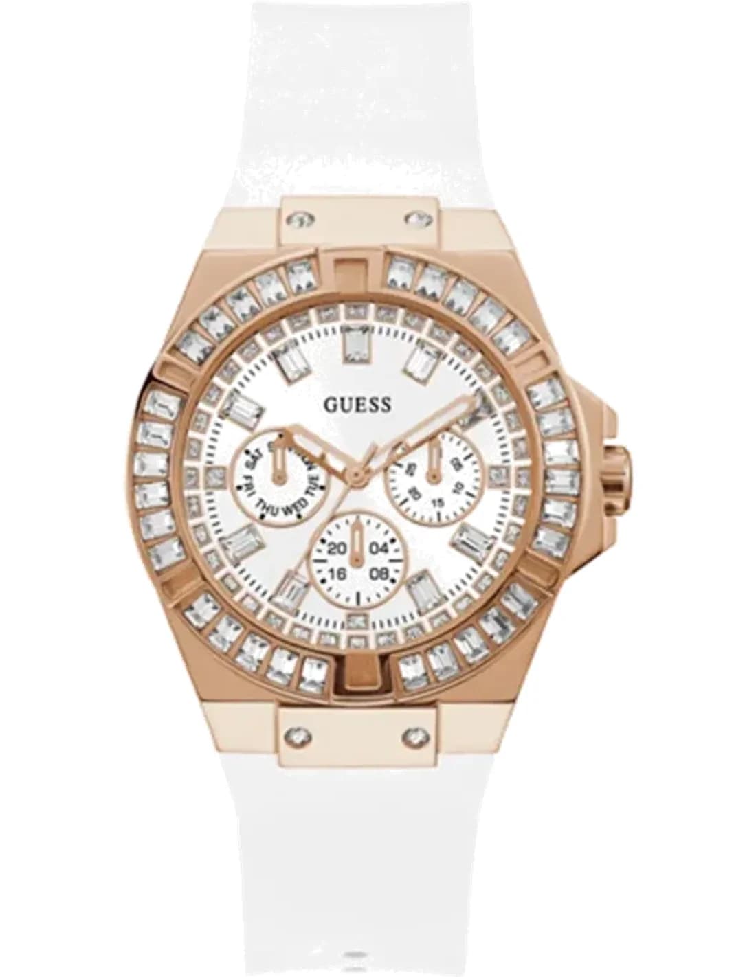Guess GW0118L4 vue de côté, bracelet silicone