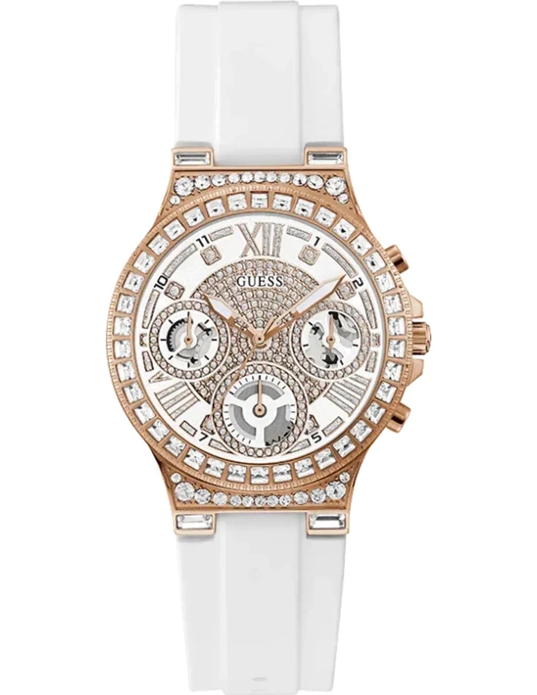 Guess GW0257L2 vue de côté, bracelet silicone