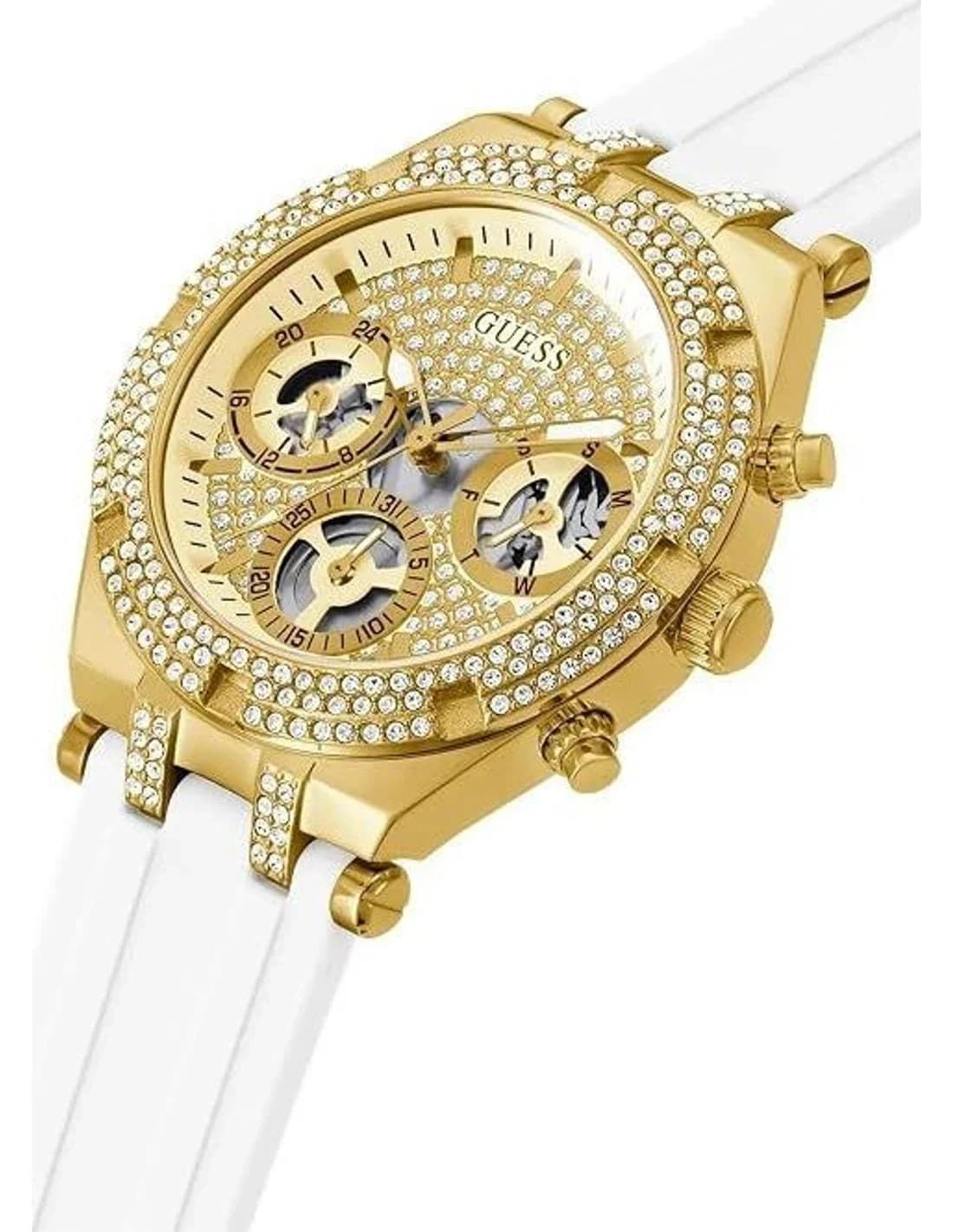 Guess GW0407L2 vue de côté, bracelet silicone