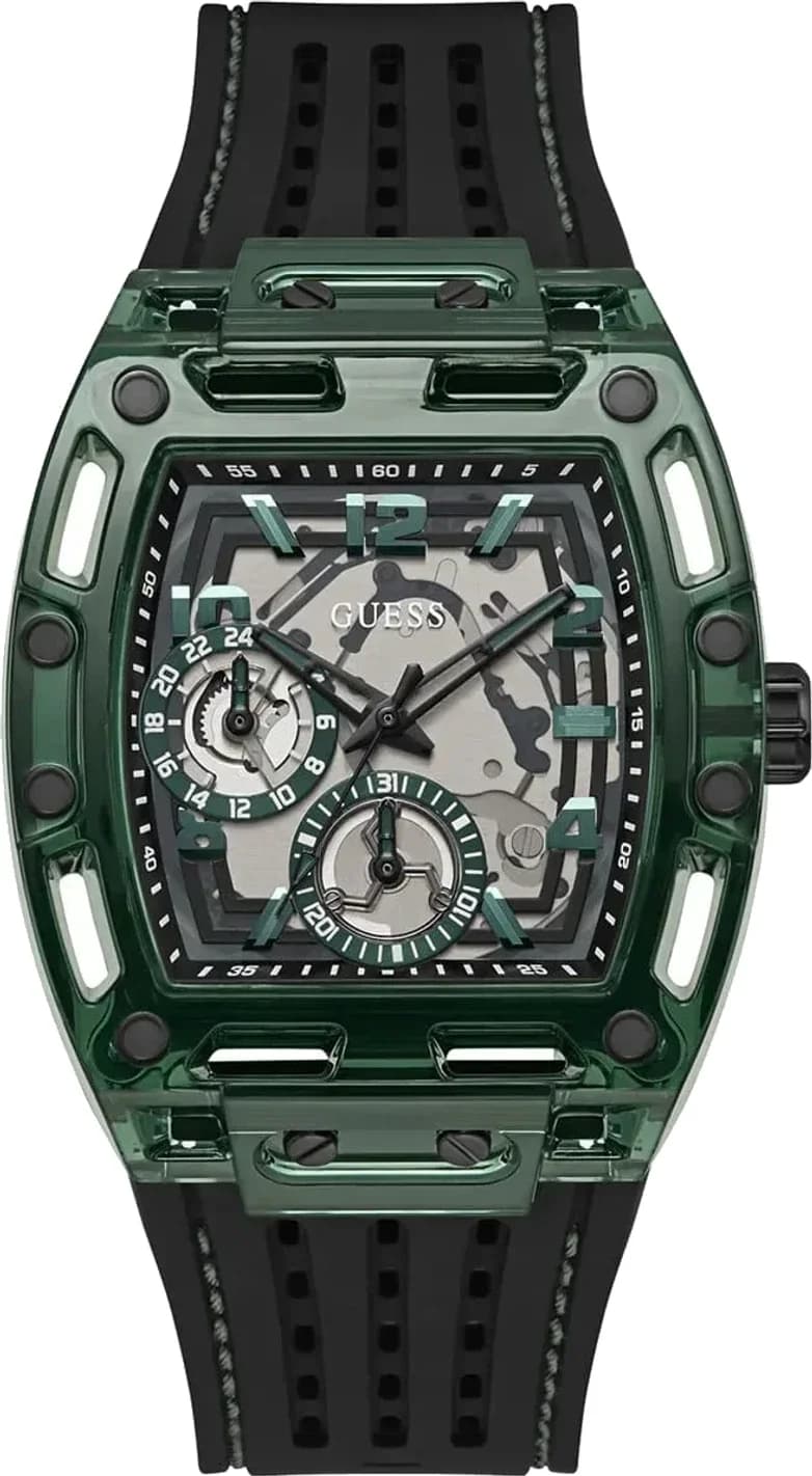 Montre Guess GW0499G7 homme cadran noir bracelet silicone