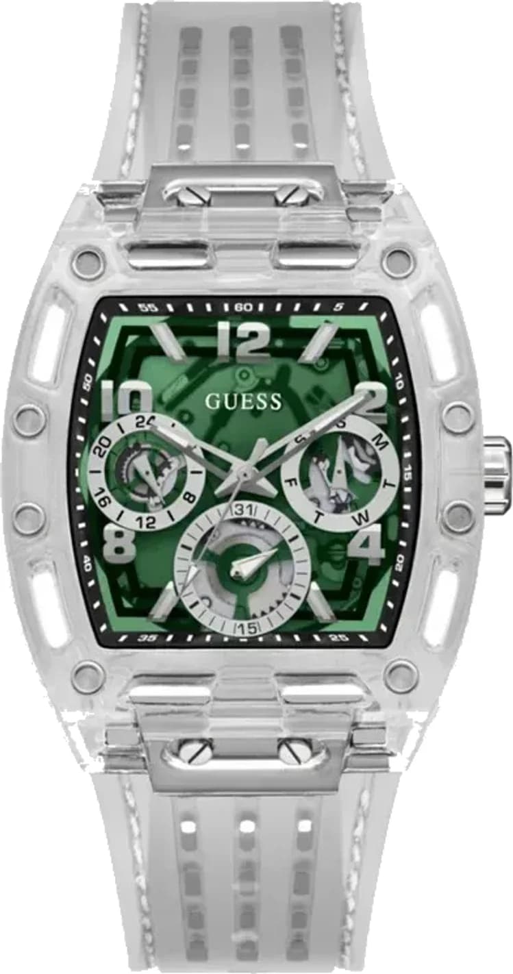 Montre Guess GW0499G8 homme cadran vert bracelet silicone