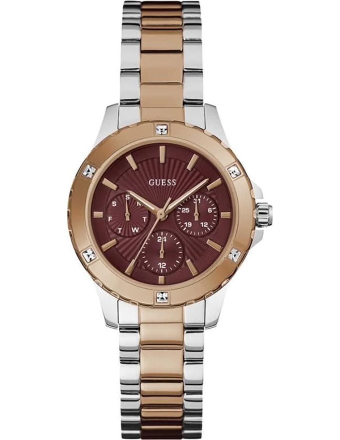 Guess GW0723L2 vue de côté, bracelet acier