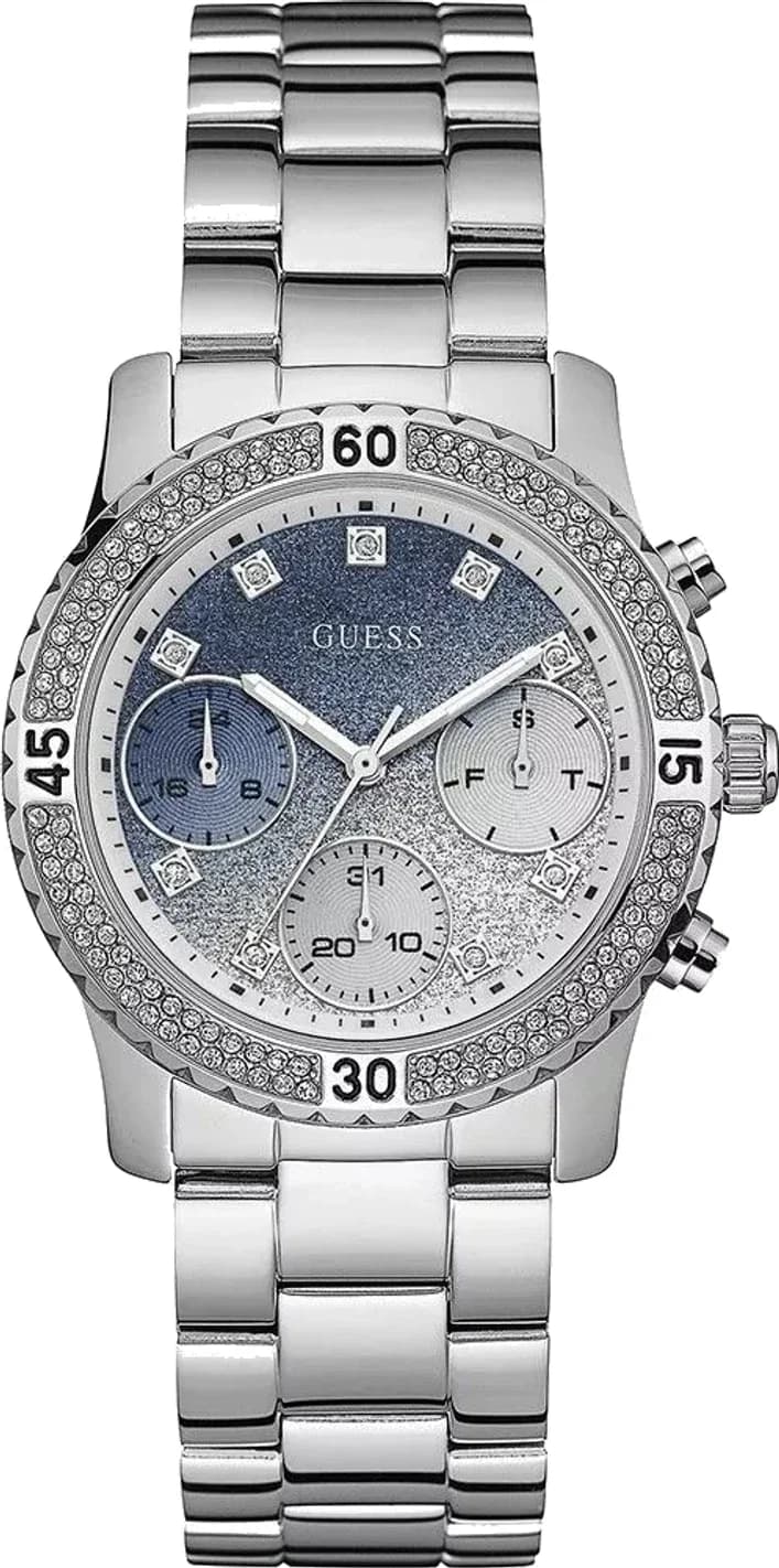 Guess W0774L6 Stainless Steel Watch with Crystal Powder Dial