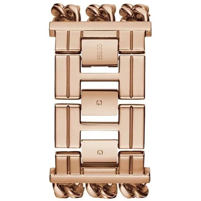 Gros plan sur le cadran or rose de la Guess W1275L3