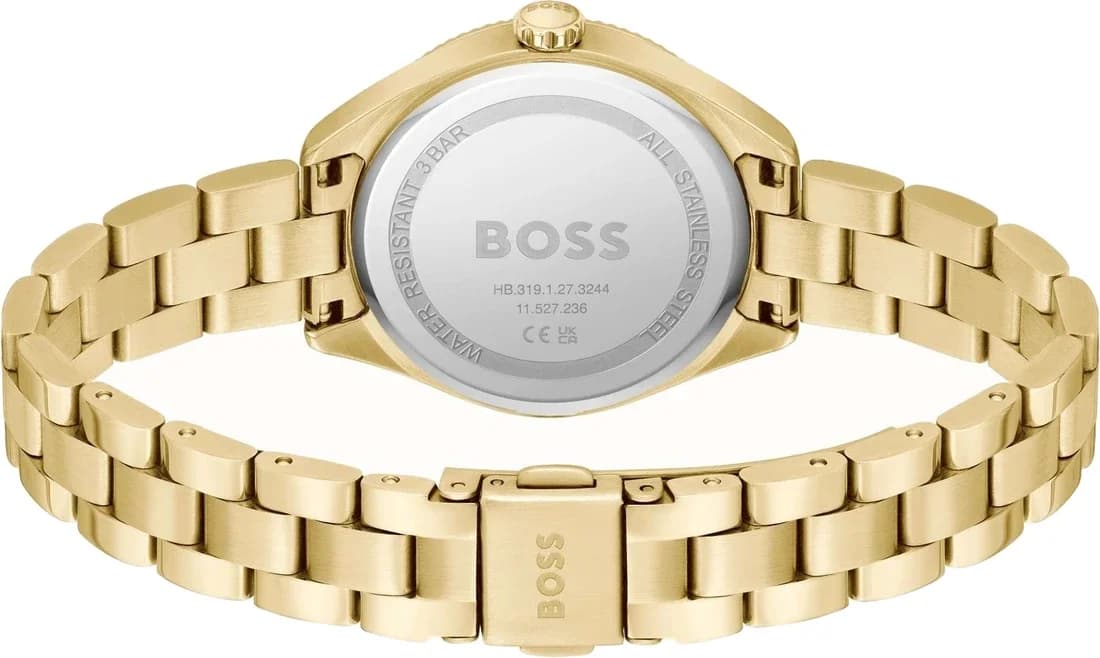 Gros plan sur le cadran vert de la Hugo Boss 1502729