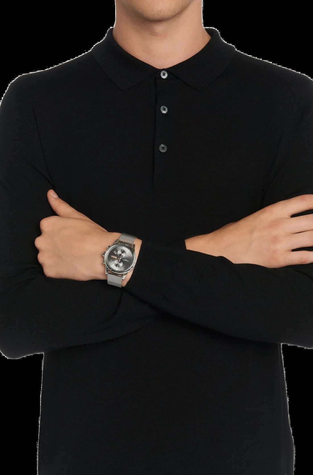 Hugo Boss 1513440 Anthracite Chronograph with Milanese Mesh Bracelet Men's Watch vue 5