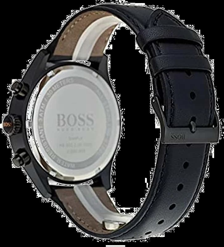 Gros plan sur le cadran marron de la Hugo Boss 1513550