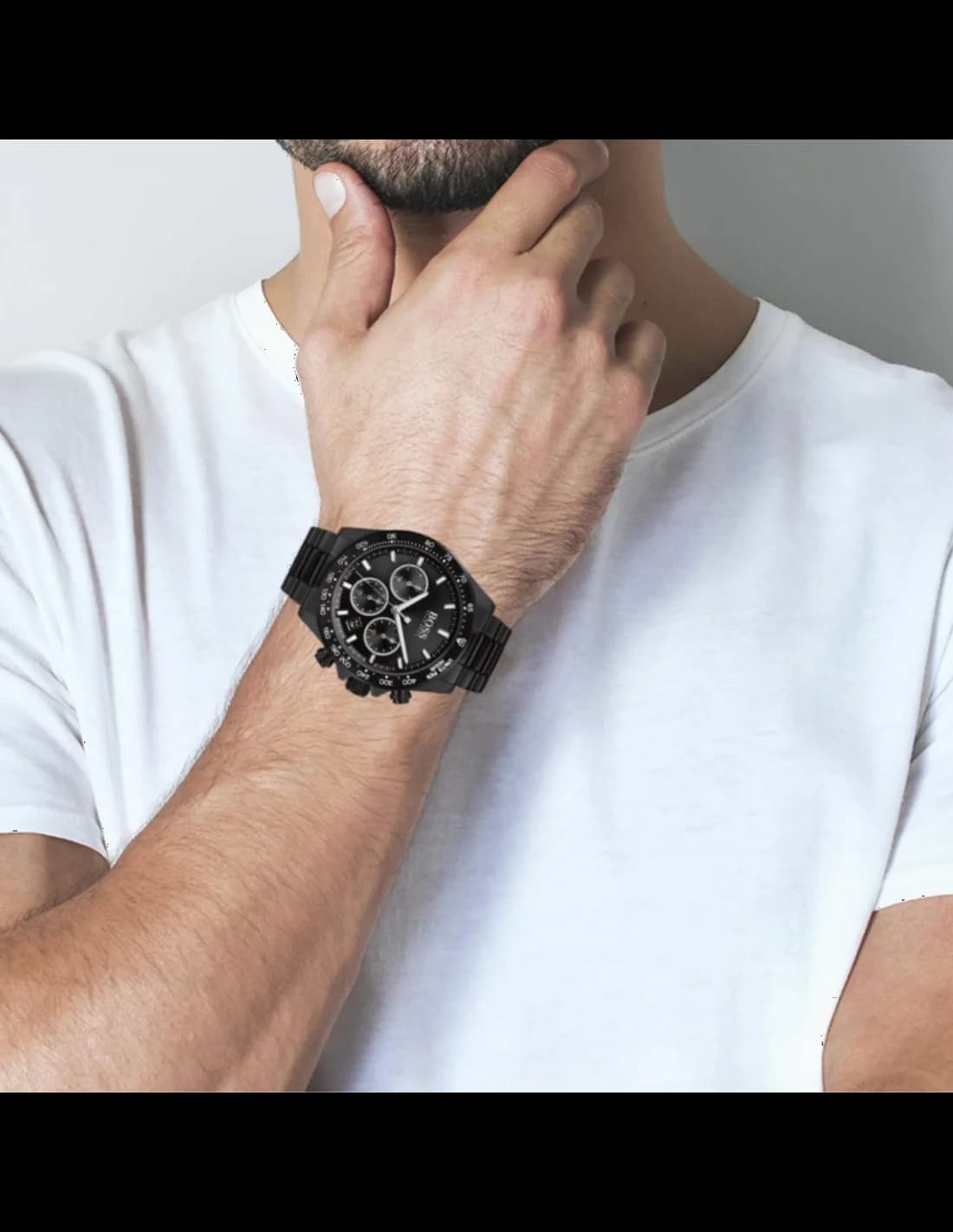 Montre Hugo Boss 1513754 Chronomètre en Acier Noir vue 5