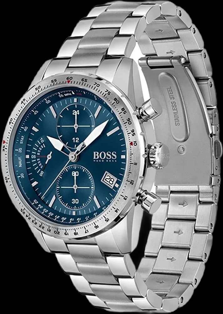 Hugo Boss 1513850 côté fond de boîtier argent