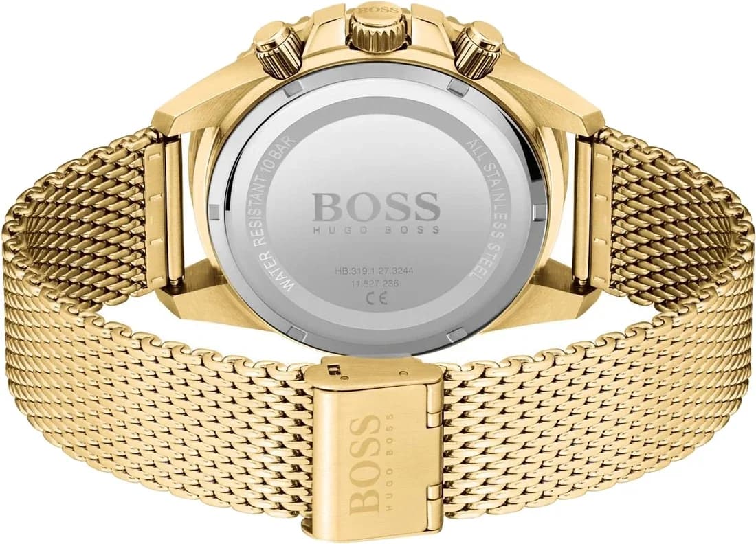 Montre Homme Hugo Boss Admiral 1513906 chronographe doré cadran noir vue 4