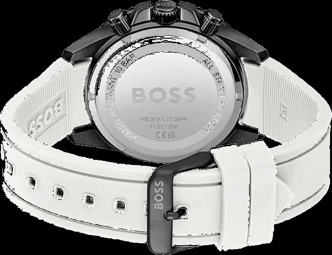 Hugo Boss Admiral 1513966 White Silicone Strap Watch vue 3