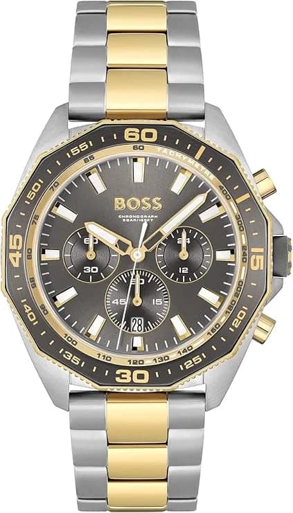 Hugo Boss 1513974 montre homme, cadran gris et bracelet acier