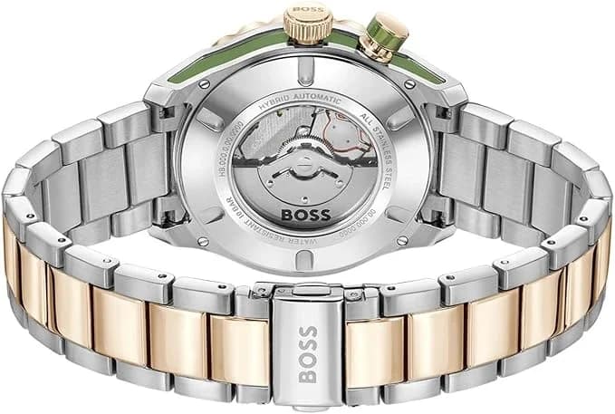 Gros plan sur le cadran vert de la Hugo Boss 1514181