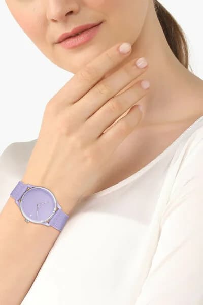 Montre Femme Lacoste Crocodelle 2001284 bracelet silicone lilas vue 5