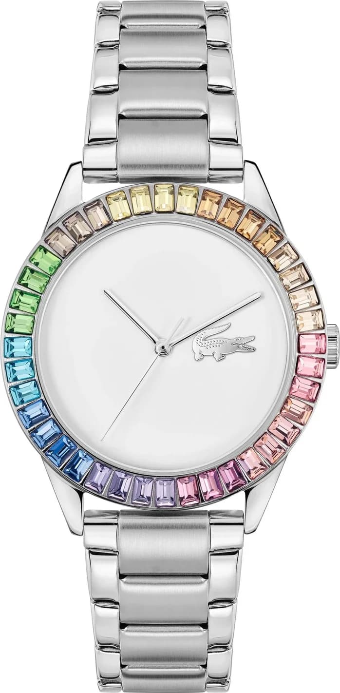 Lacoste 2001409 montre femme, cadran blanc, bracelet acier