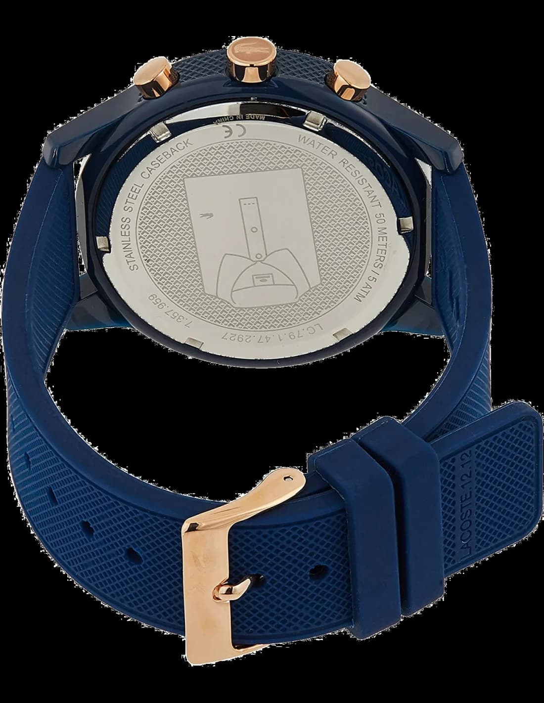 Montre Lacoste 2011013 Chronomètre Sport en Silicone Bleu vue 3