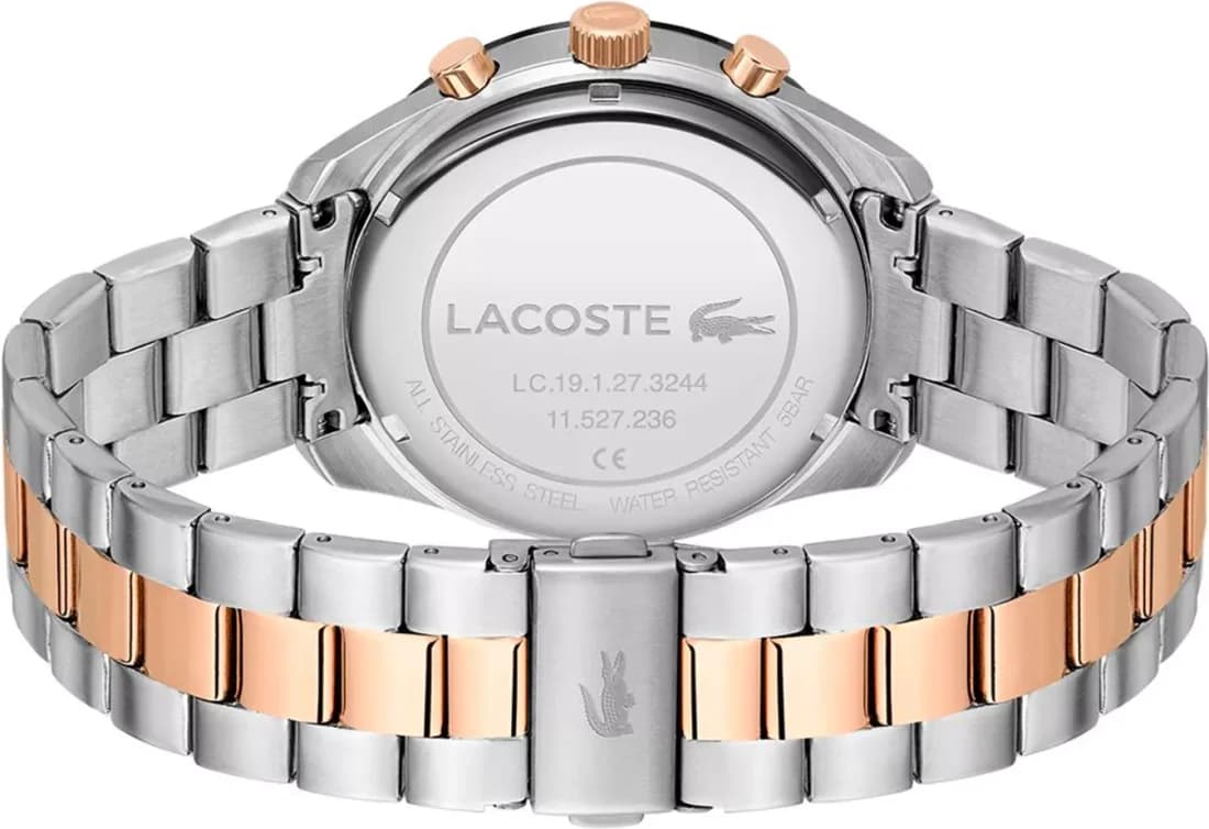 Lacoste 2011112 côté fond de boîtier bicolore