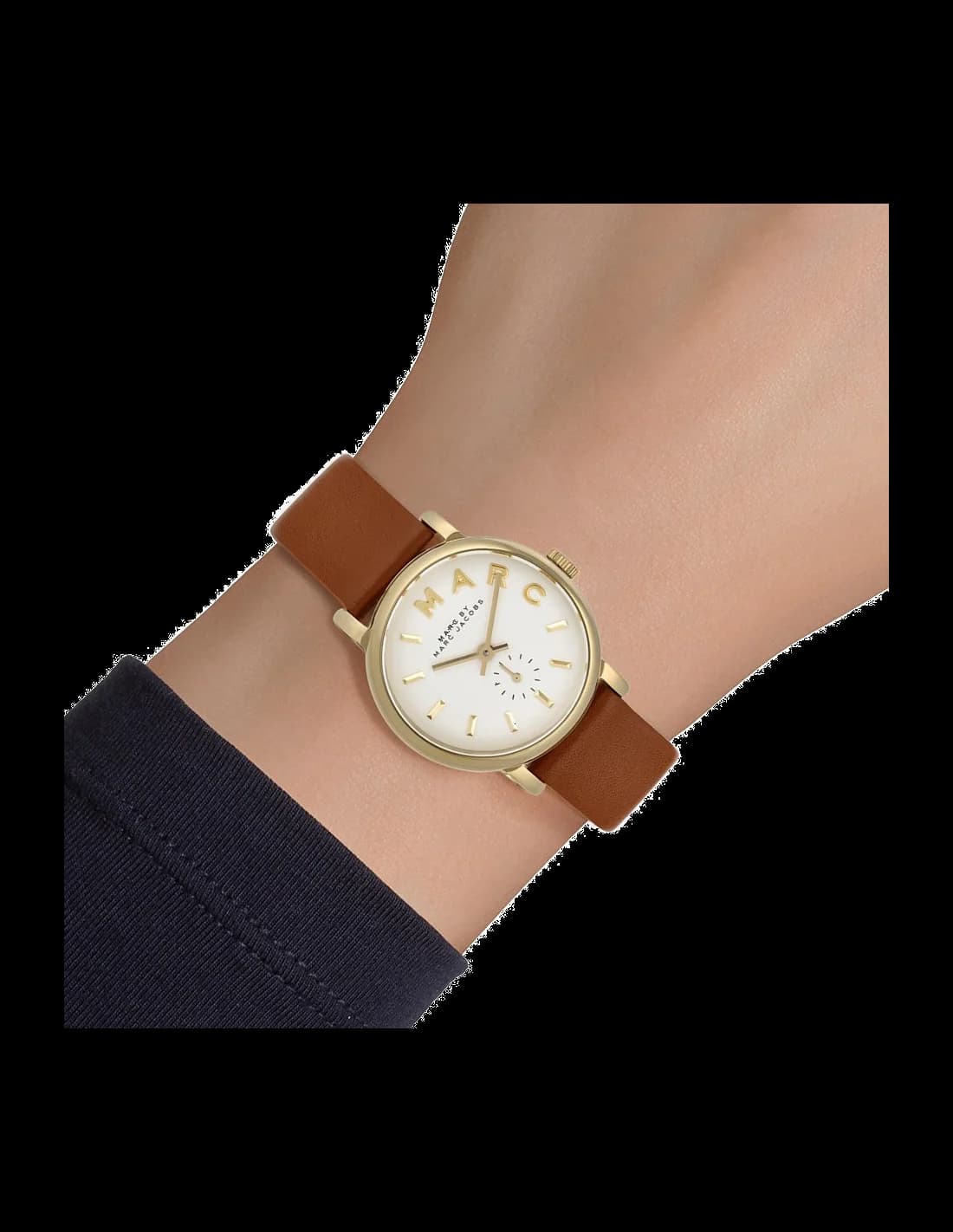 Montre Marc Jacobs MBM1317 avec Bracelet en Cuir Marron vue 4