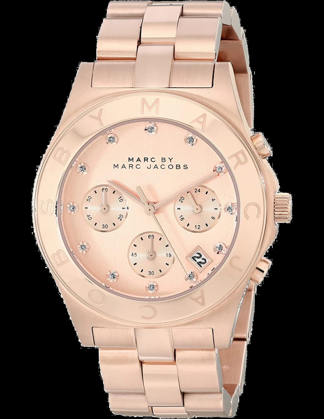 Montre Marc Jacobs MBM3102 Chronographe en Acier Or Rose vue 2