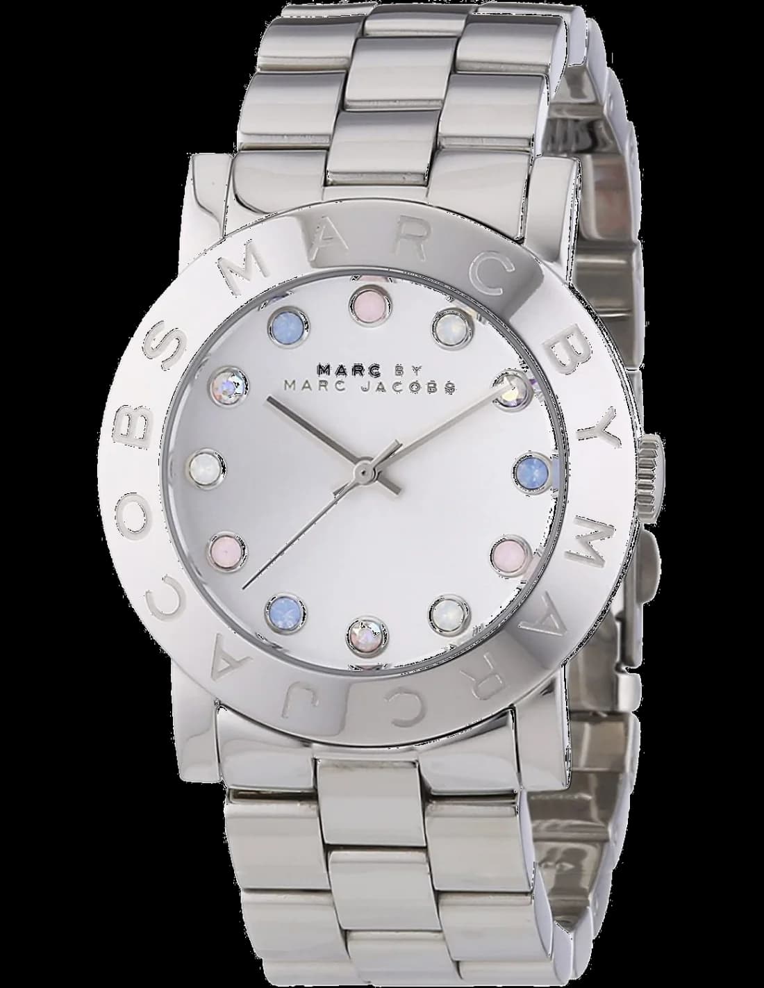 Marc Jacobs MBM3214 vue de côté, bracelet acier