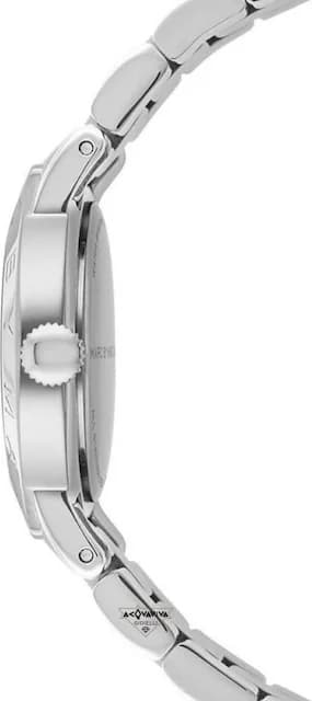 Gros plan sur le cadran argent de la Marc Jacobs MBM3214