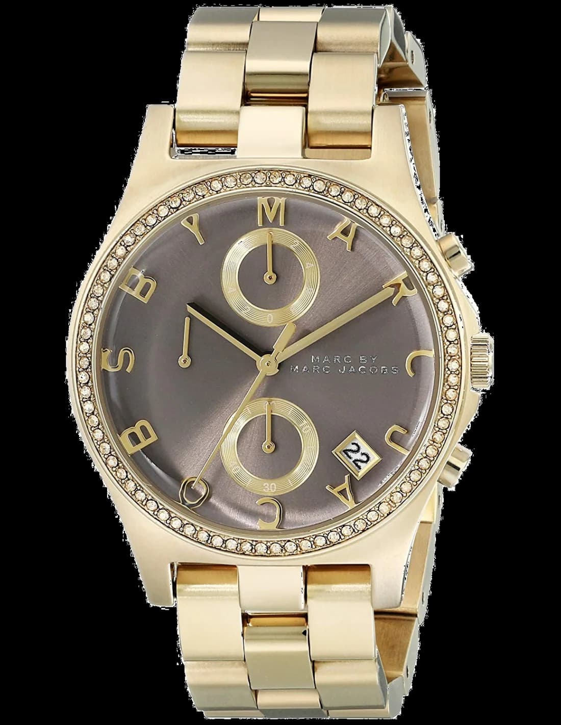 Marc Jacobs MBM3298 vue de côté, bracelet acier